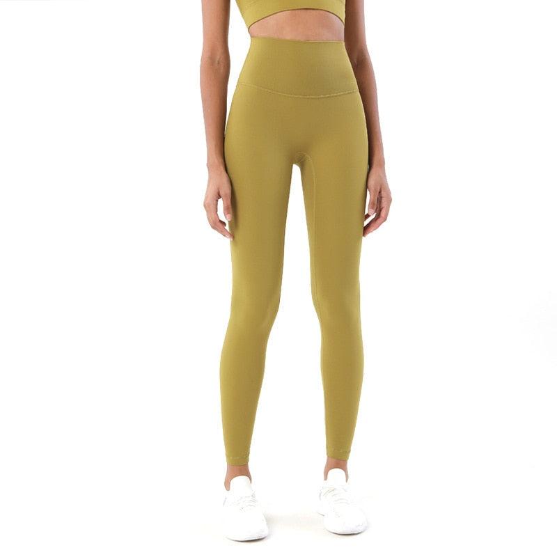 Stevvex olive high-waist yoga leggings for women on Tampa Home & Garden Store