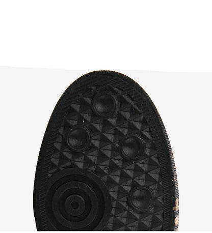 Stevvex men's canvas sneakers sole view, black rubber outsole with circular grip nubs on Tampa Home & Garden Store
