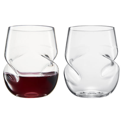 Barcelona Stemless Acrylic Wine Glass Set of Two