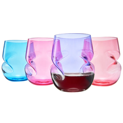 Madrid Acrylic Stemless Wine Glass Set of 4