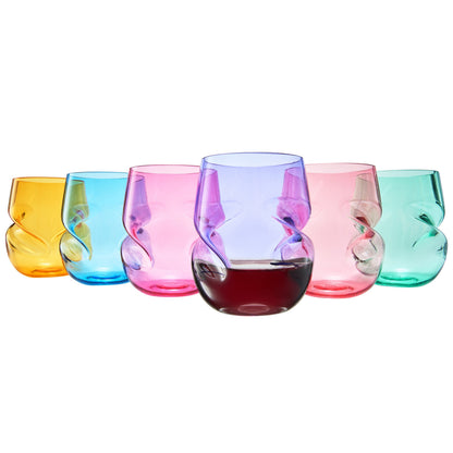 Madrid Acrylic Stemless Wine Glass Set of 6