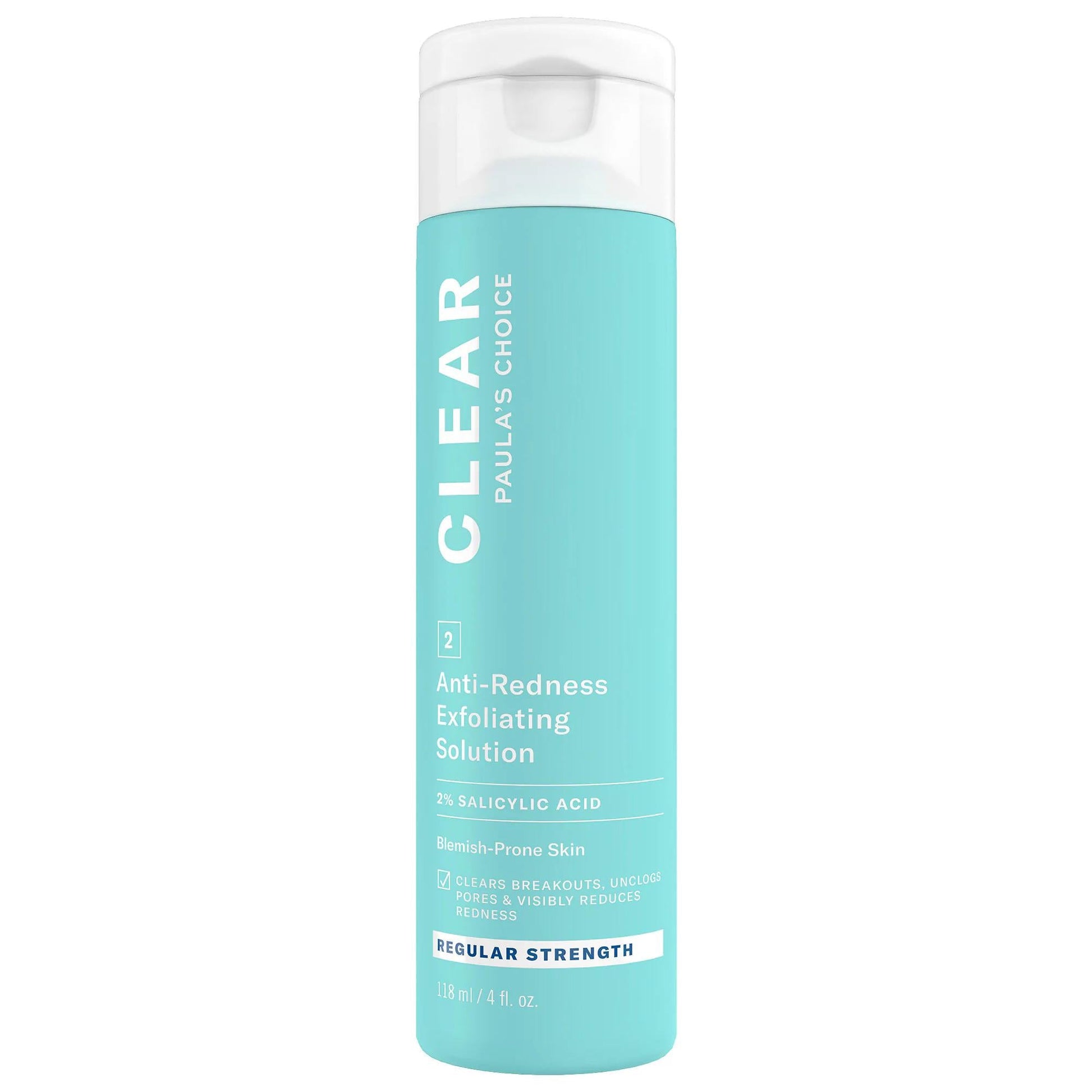 CLEAR Salicylic Acid Exfoliating Solution bottle with turquoise gradient label and 2% BHA on Tampa Home & Garden Store