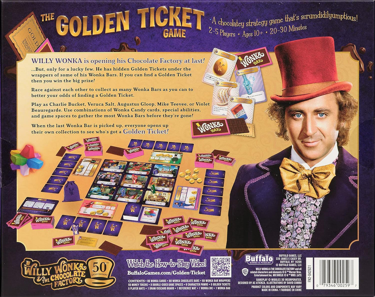 Le jeu de société Le Ticket d'Or de Willy Wonka