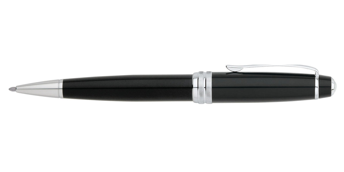 Bailey Black Lacquer Ballpoint Pen by A.T. Cross with chrome trim and cap clip on Tampa Home & Garden Store