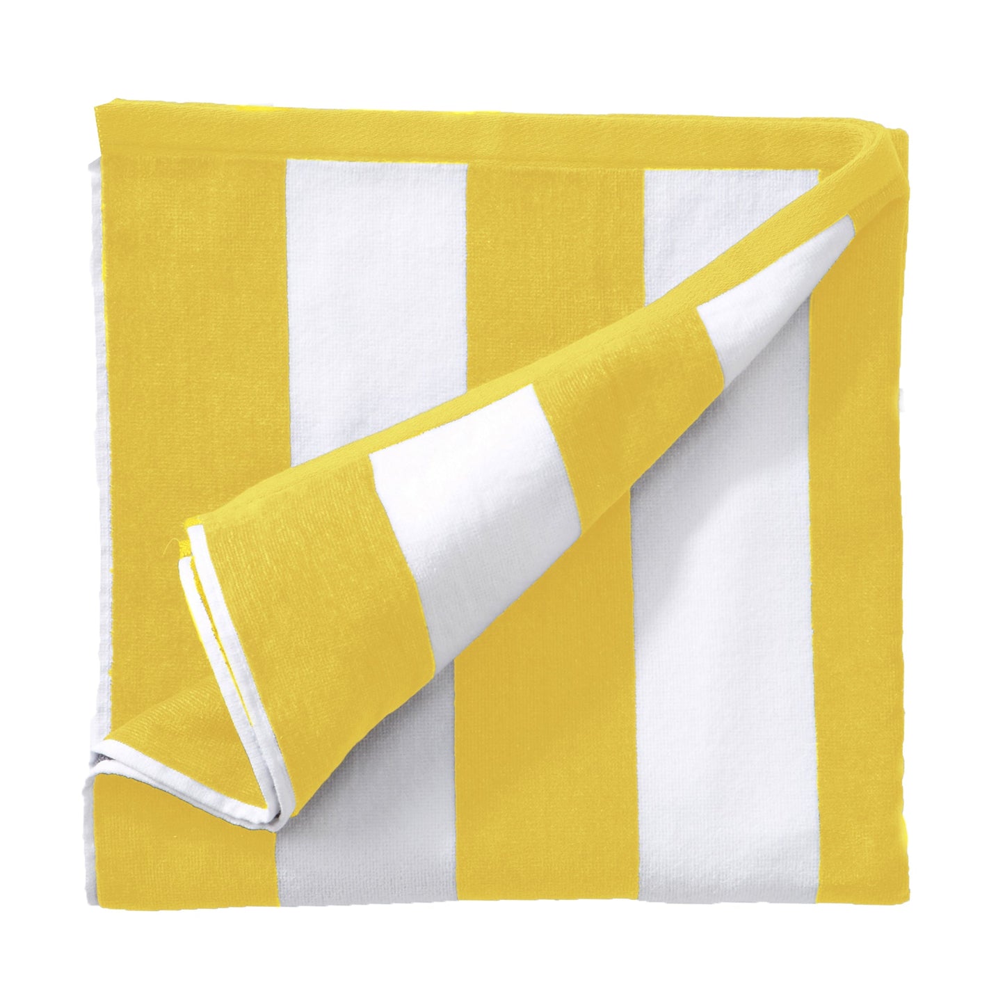 Cotton And Velour Cabana Stripe Beach Towel