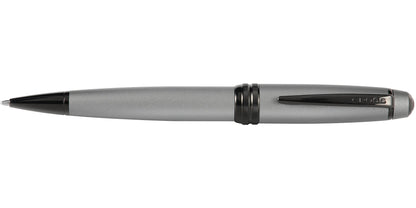 Bailey matte gray lacquer ballpoint pen by Cross with black clip on Tampa Home & Garden Store