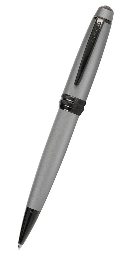 Bailey matte gray lacquer ballpoint pen by A.T. Cross with black clip on Tampa Home & Garden Store