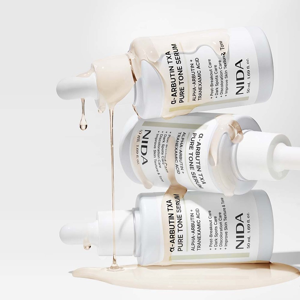 NIDA α-Arbutin TXA Pure Tone Serum bottles (3) by Seoulia, face serum 50 ml on Tampa Home & Garden Store