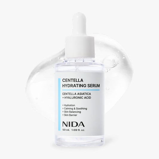 NIDA Centella Hydrating Serum dropper bottle, 50 ml, white label on Tampa Home & Garden Store