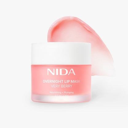 NIDA Overnight Lip Mask Very Berry in pink jar with white lid Seoulia brand on Tampa Home & Garden Store