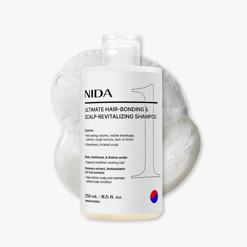 Shampoo NIDA Ultimate Hair-Bonding & Scalp-Revitalizing 250ml Seoulia Tampa label on Tampa Home & Garden Store