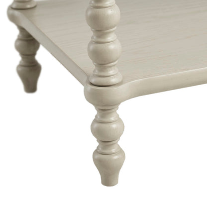 Nightstand with 1 drawer and turned legs in cream finish by HouseOfZazla on Tampa Home & Garden Store