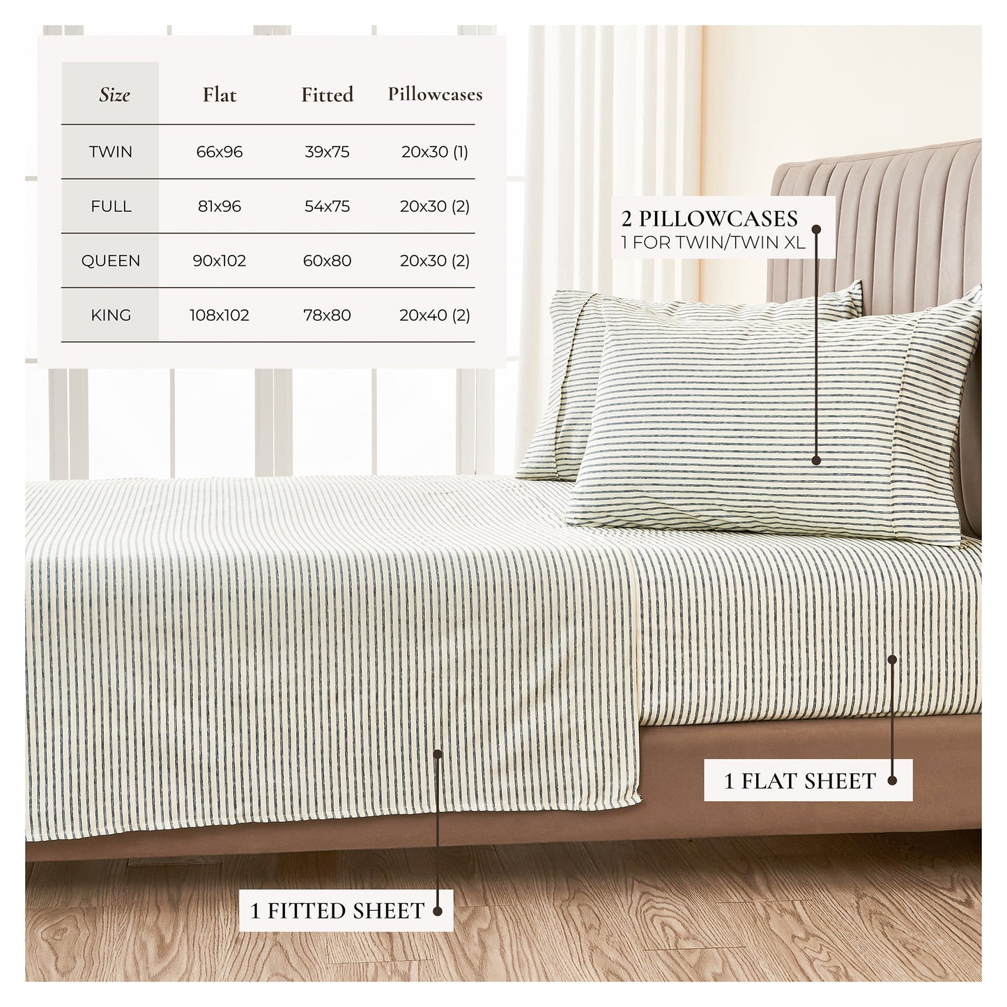 The Striped Microfiber Sheet Set and Soft Finish