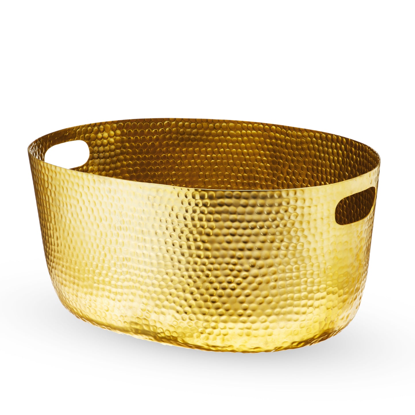 The Gold Hammered Metal Tub For Wine And Parties