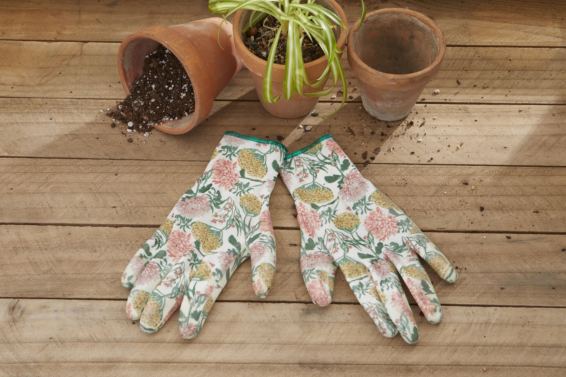 Nitrile Weeder Gloves floral print gardening gloves by Womanswork on Tampa Home & Garden Store