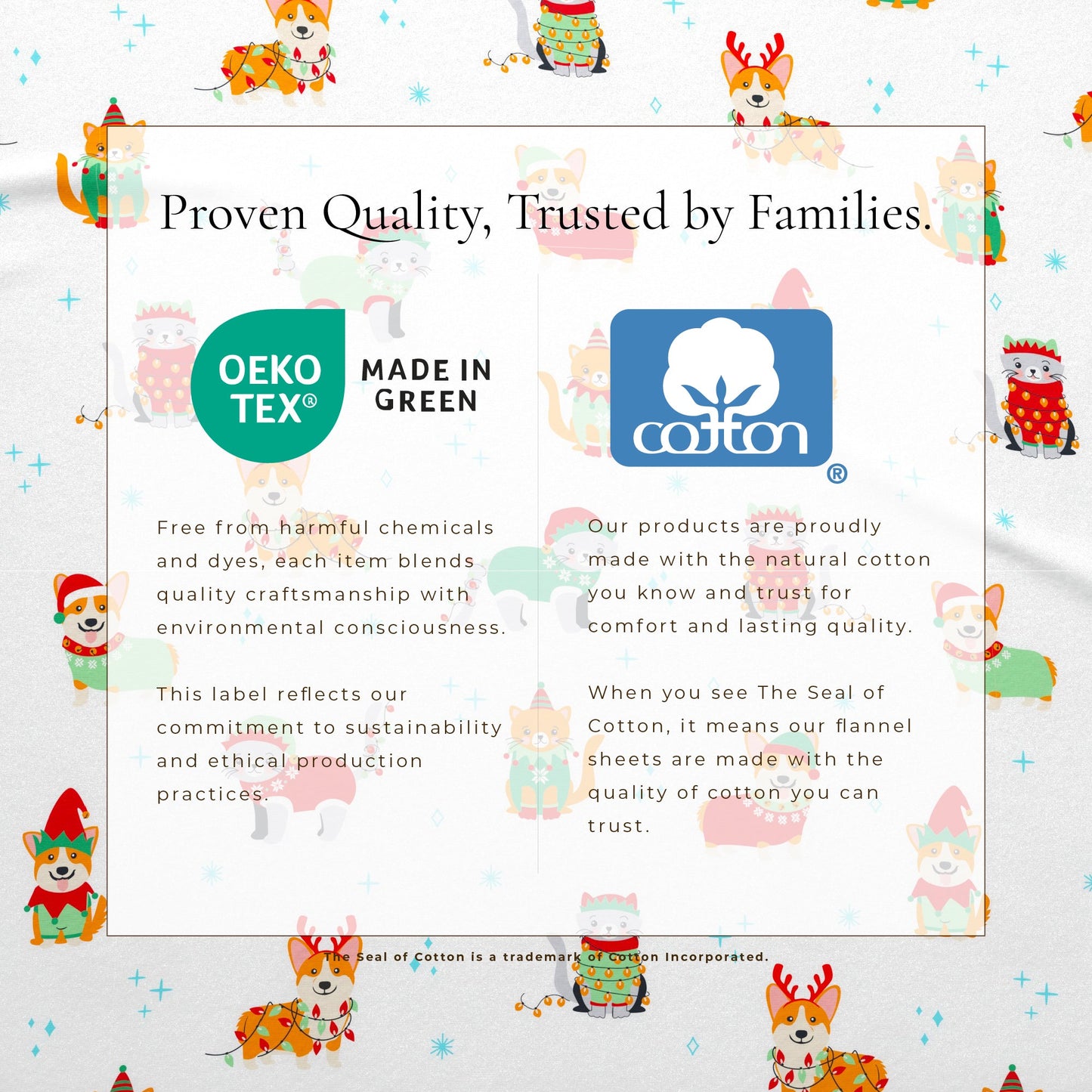 Soft and Plush Turkish Cotton Christmas Sheets