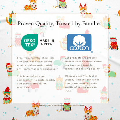 Soft and Plush Turkish Cotton Christmas Sheets