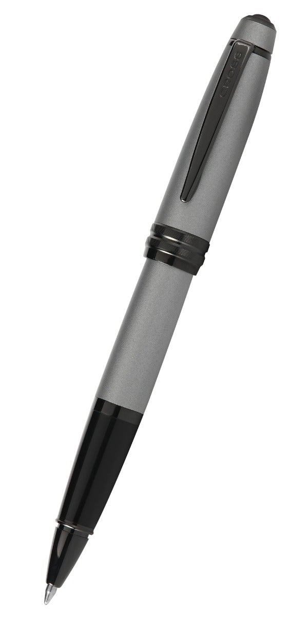 Bailey matte gray lacquer rollerball pen by A.T. Cross with black clip on Tampa Home & Garden Store