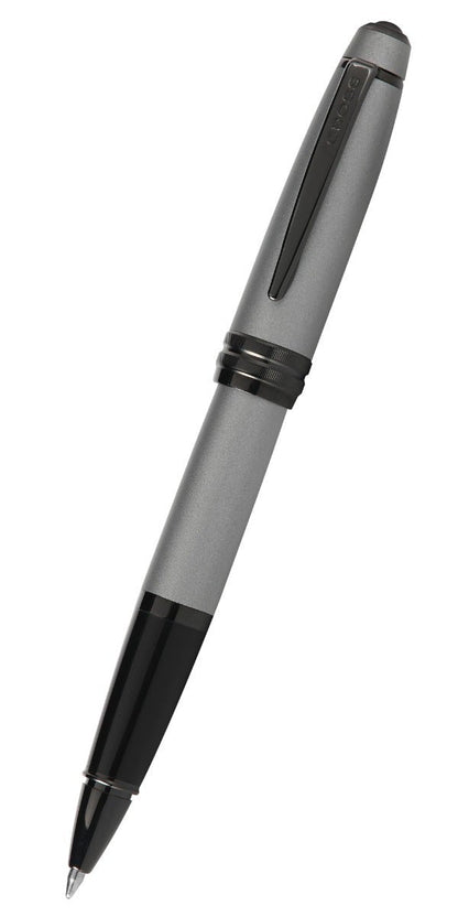 Bailey matte gray lacquer rollerball pen by A.T. Cross with black clip on Tampa Home & Garden Store