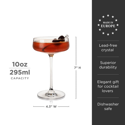 Reserve Julien Crystal Coupe Glasses Set of Four