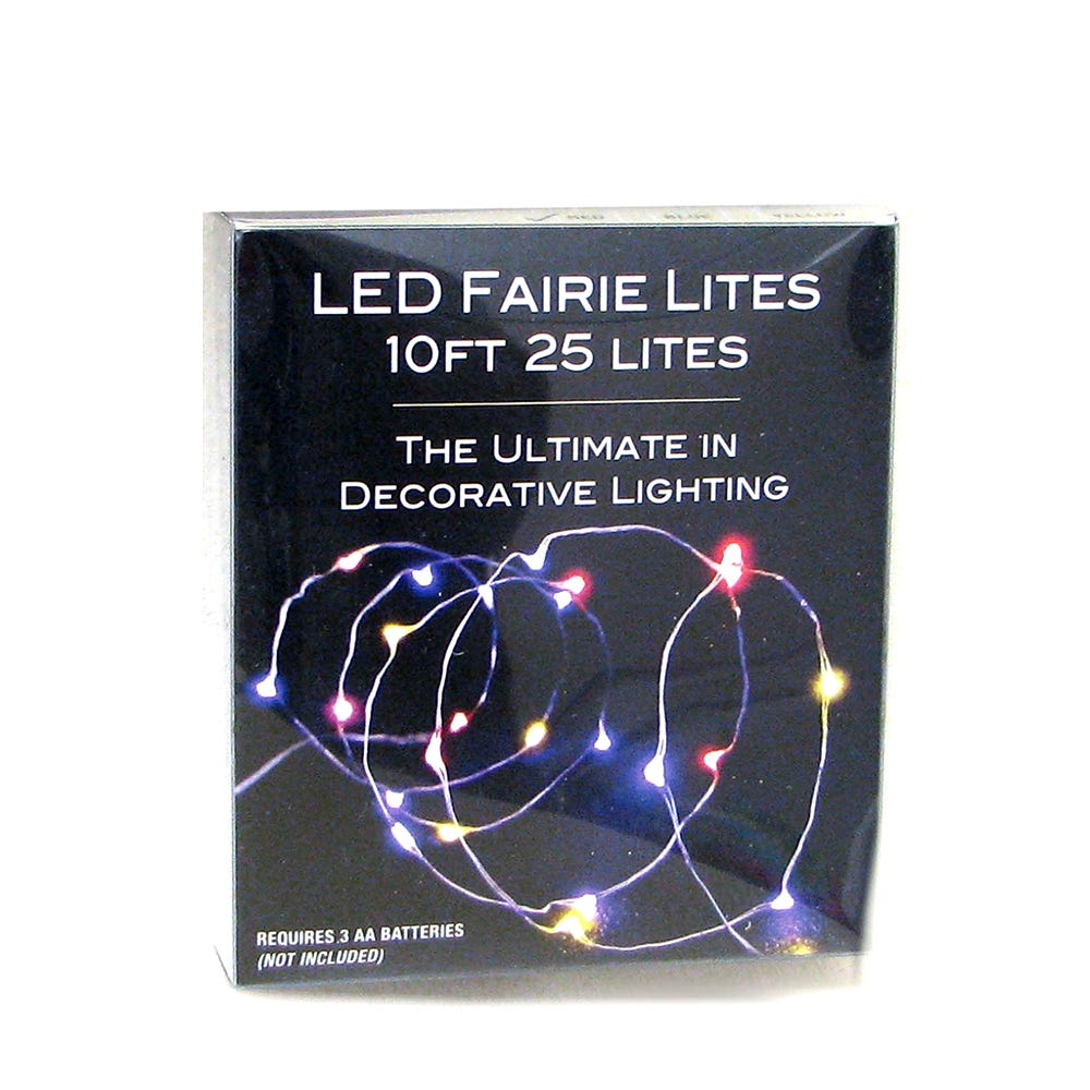 Guirlande lumineuse féérique à 25 LED multicolores fonctionnant sur piles