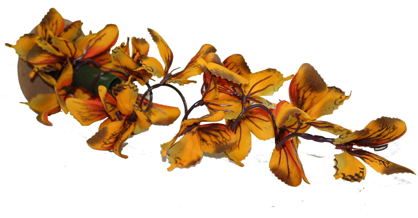 Guirlande de papillons en fil de fer - Orange