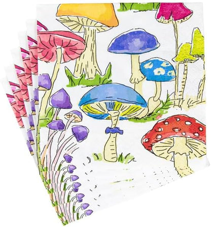 Woodland Mushrooms Cocktail Napkin