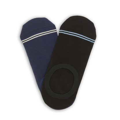 Premium Bamboo No Show Socks In Black And Navy