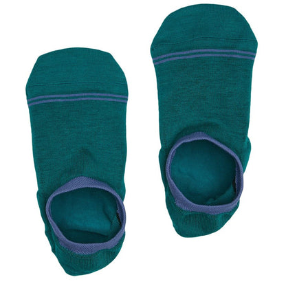 No-Show socks 5-pack small teal with purple stripe accents, DeadSoxy footie socks on Tampa Home & Garden Store