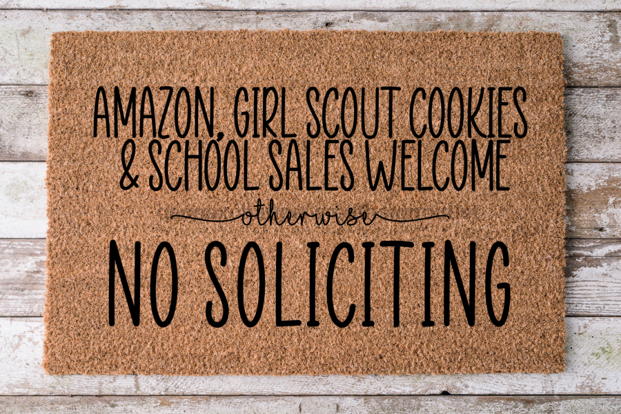 No Soliciting - Funny Door Mat - 30x18" Coir Door Mat - DECOE-CM-046
