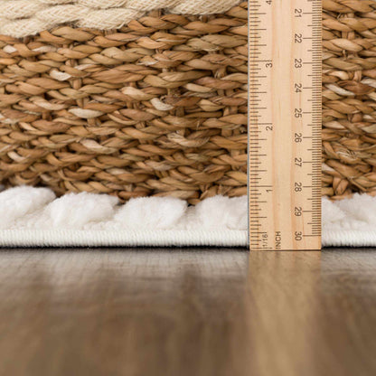 Guiling 3D Rainbow Area Rug with Tassels natural braided jute rug on Tampa Home & Garden Store