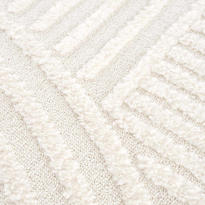 Guiling 3D Rainbow Area Rug with Tassels, textured cream shag rug by Boutique Rugs on Tampa Home & Garden Store