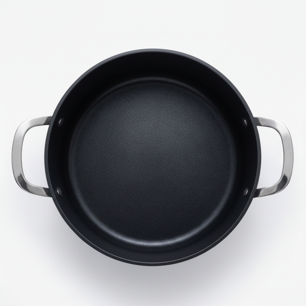 Top-view ceramic nonstick stock pot 4.5-Qt by Alva Cookware with stainless steel handles on Tampa Home & Garden Store