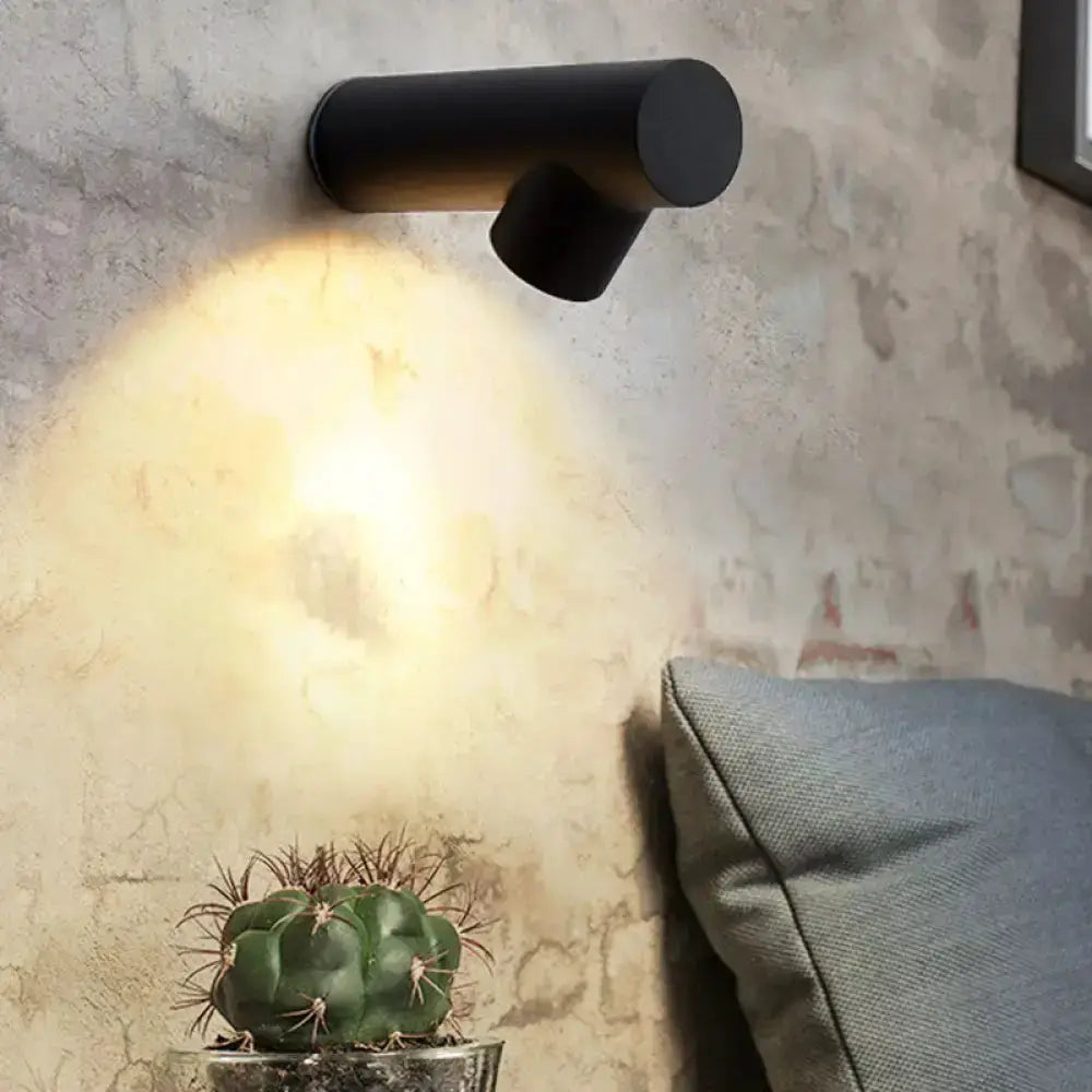 Nordic Black Adjustable Led Wall Lamp Spotlight