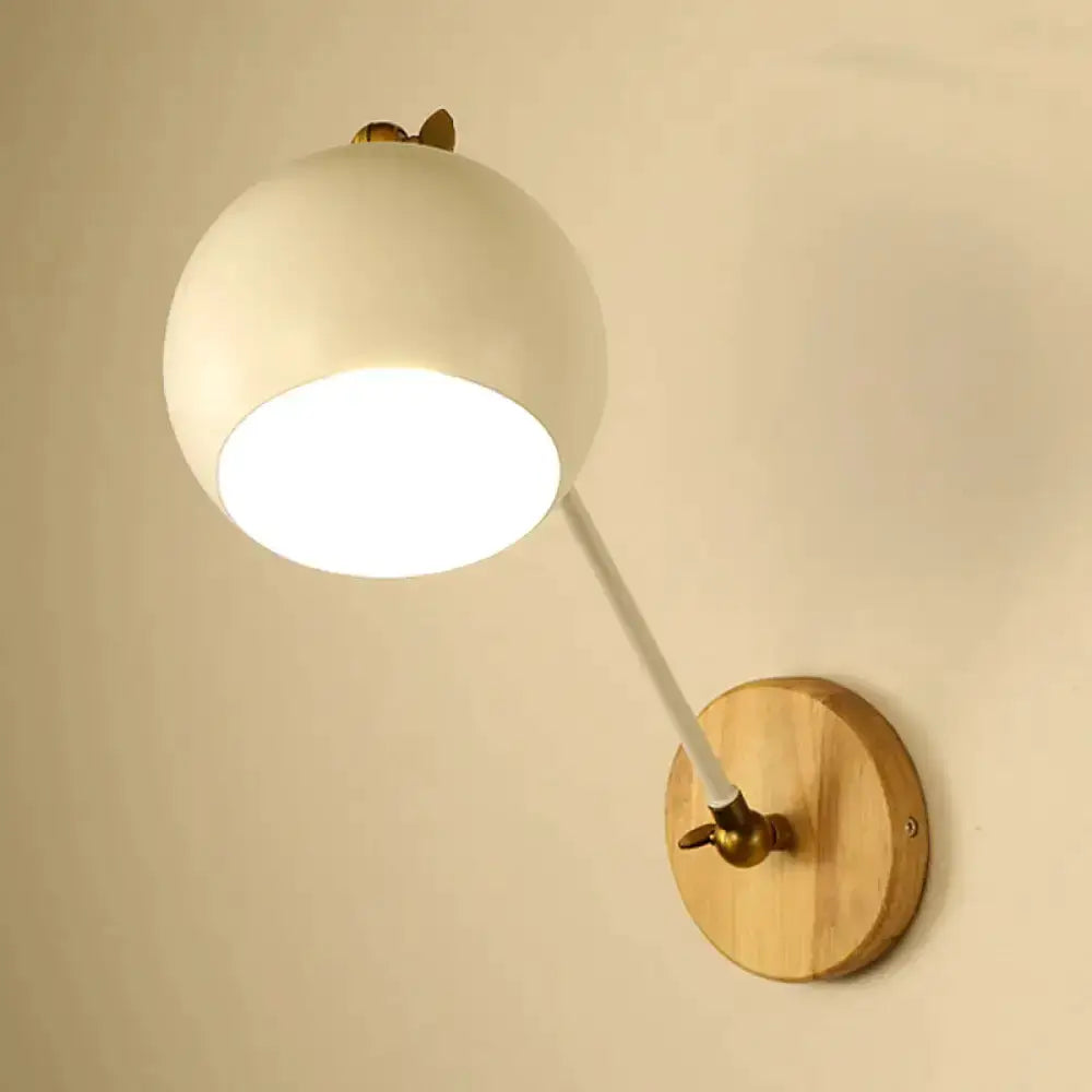 Nordic Black and Brass Spherical Wall Light