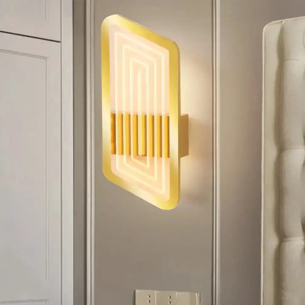 Nordic Black and Gold Wall Light Fixture