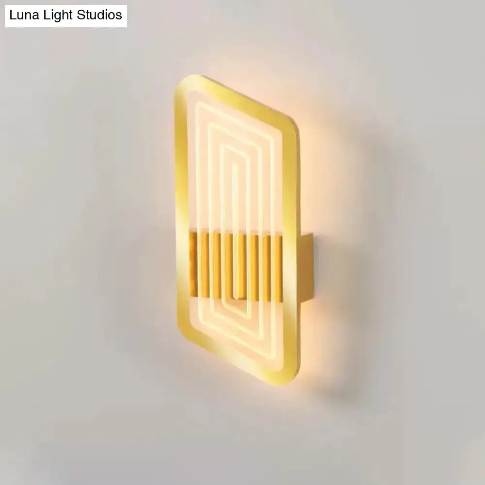Nordic Black and Gold Wall Light Fixture