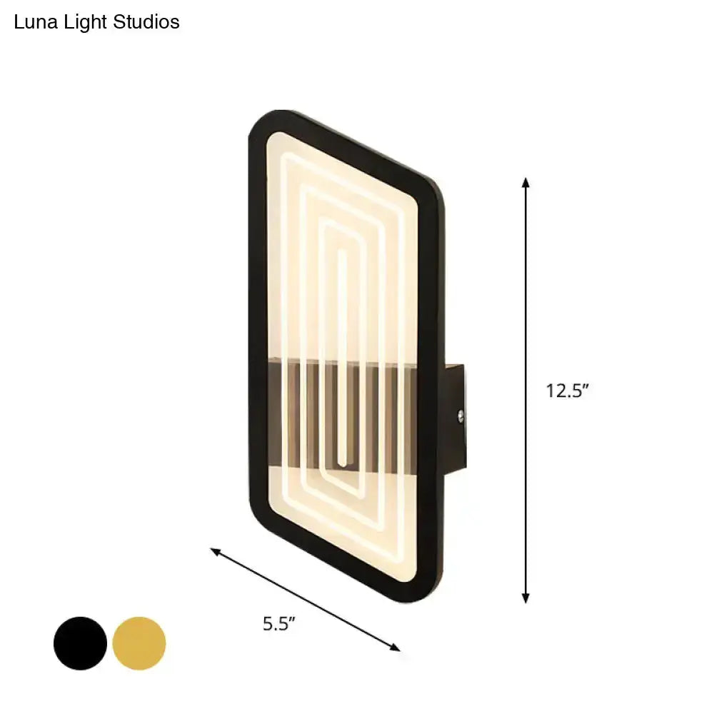 Nordic Black and Gold Wall Light Fixture
