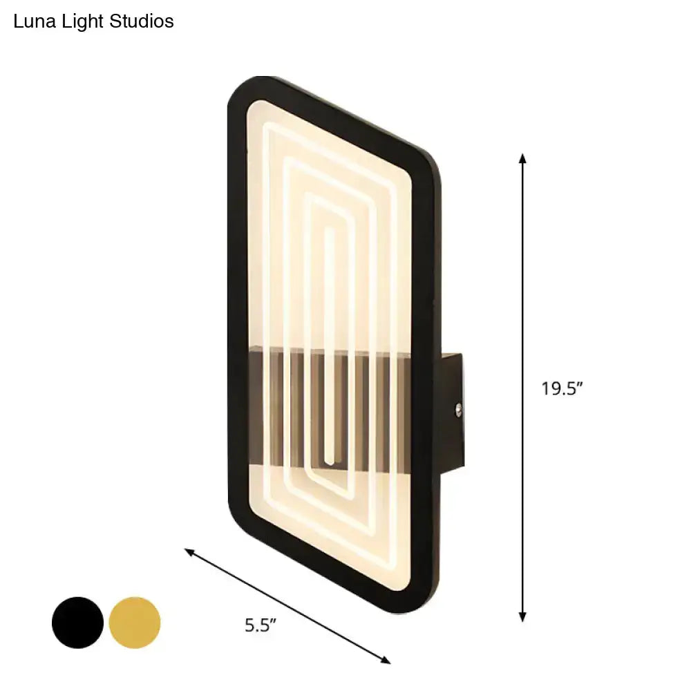 Nordic Black and Gold Wall Light Fixture