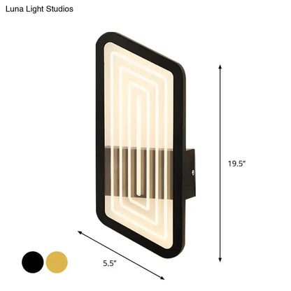 Nordic Black and Gold Wall Light Fixture