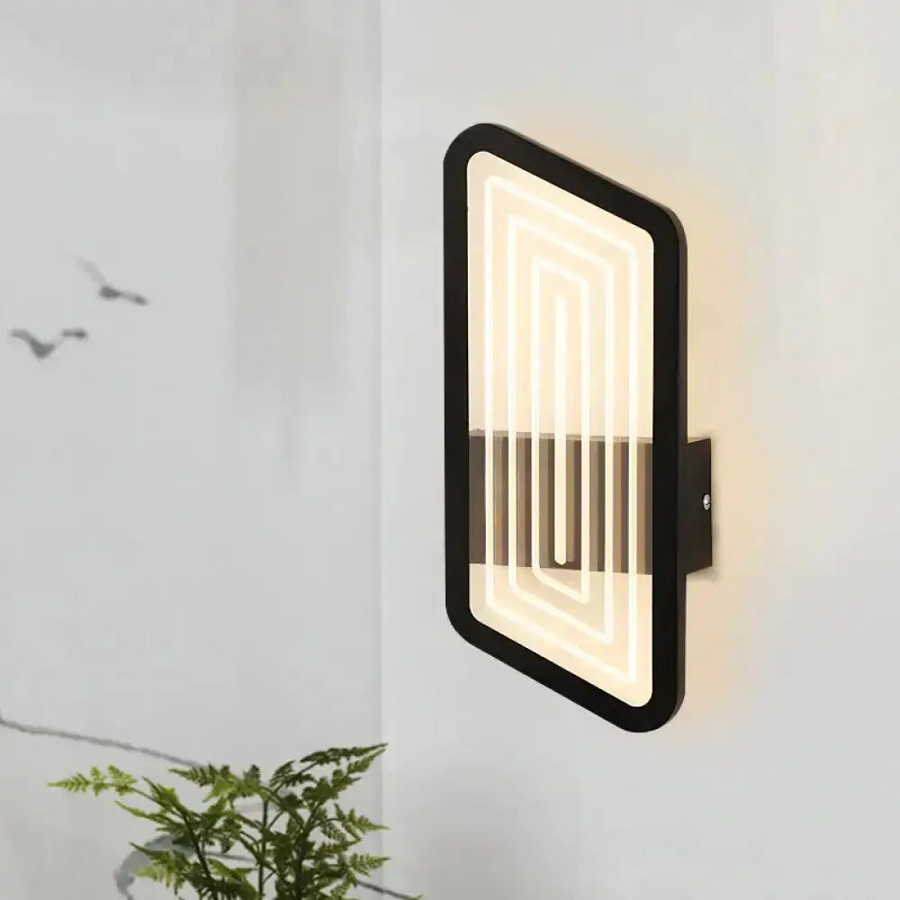 Nordic Black and Gold Wall Light Fixture