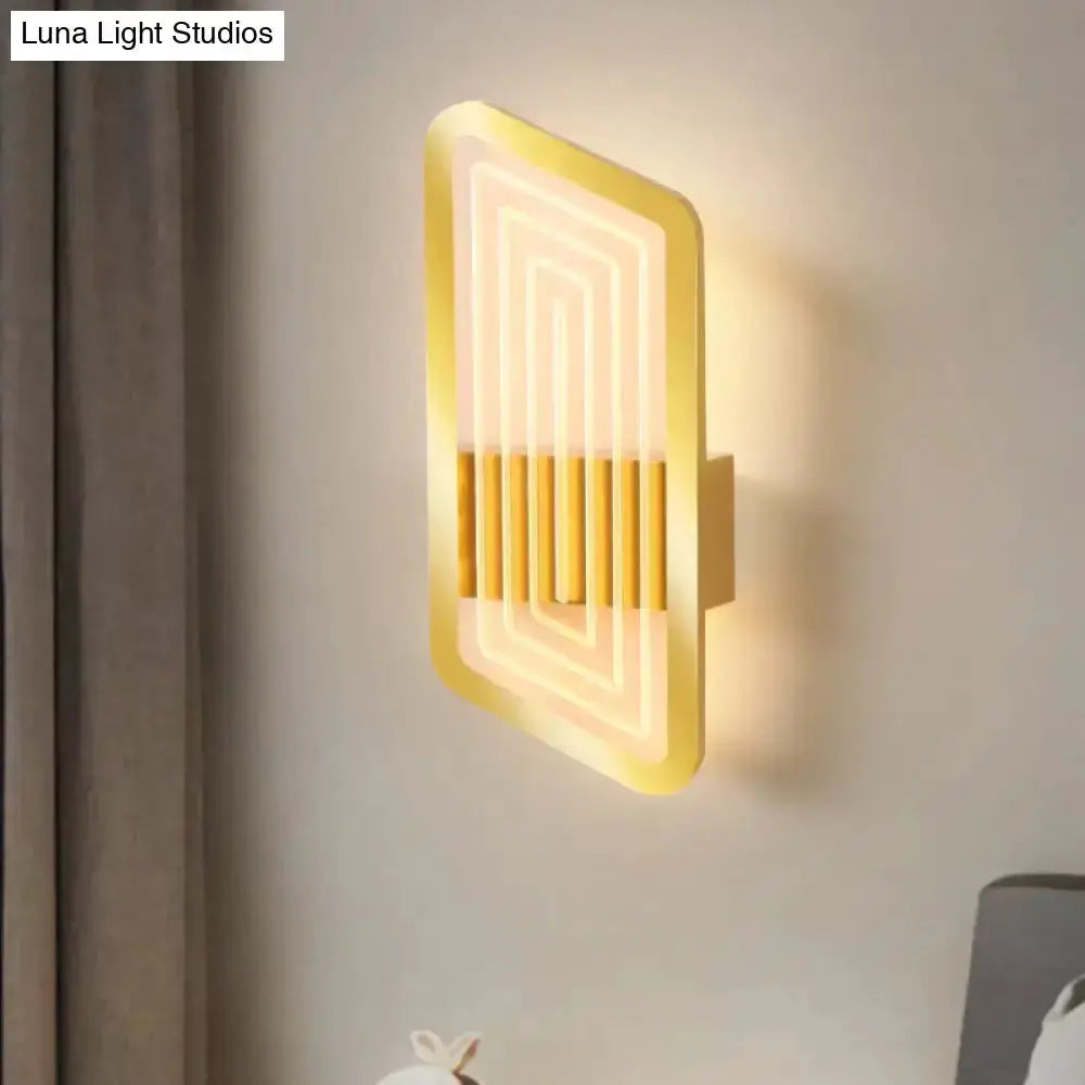 Nordic Black and Gold Wall Light Fixture