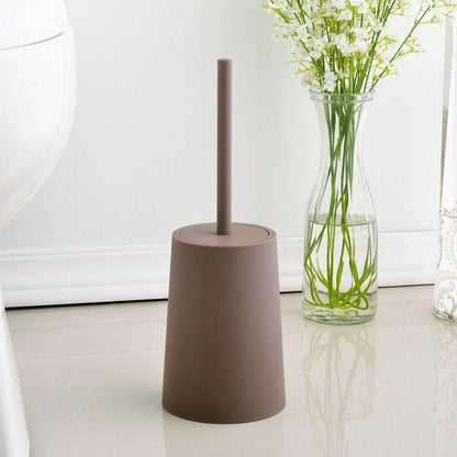 Nordic Ceramic Toilet Brush and Steel Holder in taupe by Stevvex ST50DE5473PKO on Tampa Home & Garden Store