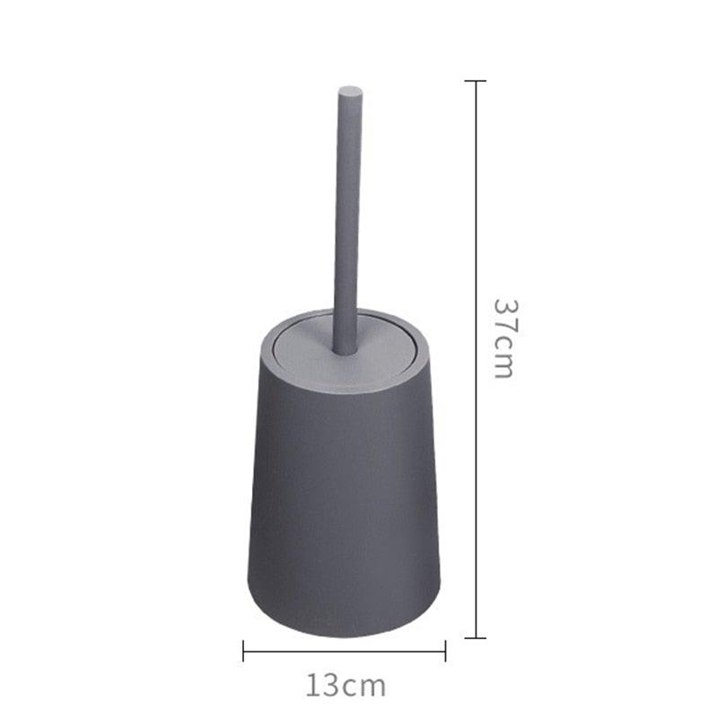 Nordic ceramic toilet brush with steel holder, gray Stevvex ST50DE5473PKO on Tampa Home & Garden Store