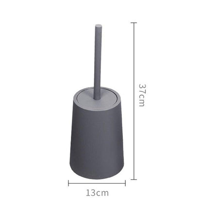 Nordic ceramic toilet brush with steel holder, gray Stevvex ST50DE5473PKO on Tampa Home & Garden Store