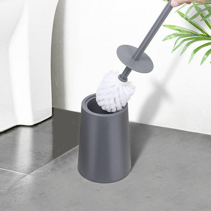 Nordic ceramic toilet brush with steel holder in gray by Stevvex on Tampa Home & Garden Store