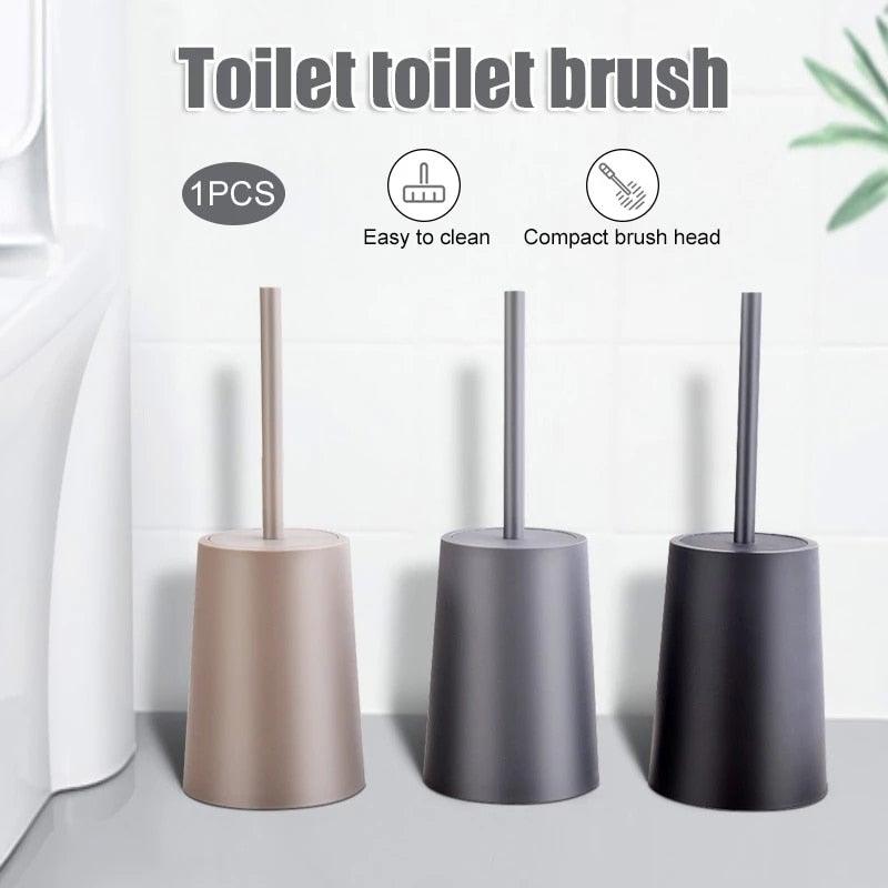 Nordic Ceramic Toilet Brush and Steel Holder set of 3 in beige, gray, and black by Stevvex on Tampa Home & Garden Store
