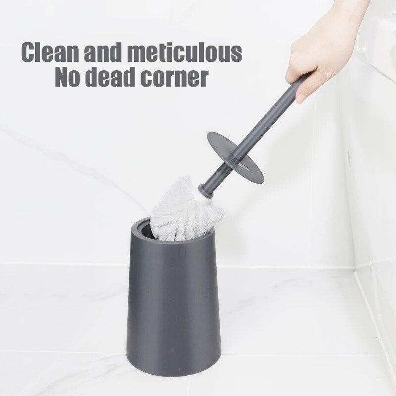 Nordic Ceramic Toilet Brush and Steel Holder by Stevvex in dark gray on Tampa Home & Garden Store