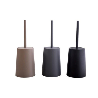 Nordic Ceramic Toilet Brush and Steel Holder set in taupe, gray, and black (3-pack) on Tampa Home & Garden Store