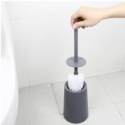 Nordic ceramic toilet brush and steel holder in dark grey Stevvex ST50DE5473PKO on Tampa Home & Garden Store